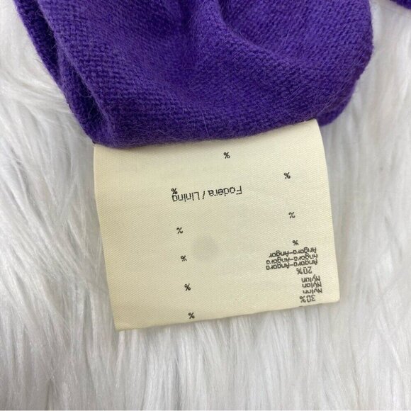 Fendi Roma Women’s Purple Angora Crew Neck Short Sleeve Knit Sweater EU44/C40 - Picture 9 of 15